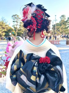 成人式当日お支度 振袖・ヘア・メイク